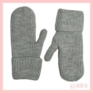 Adrienne Landau Sparkle Mittens in Gray